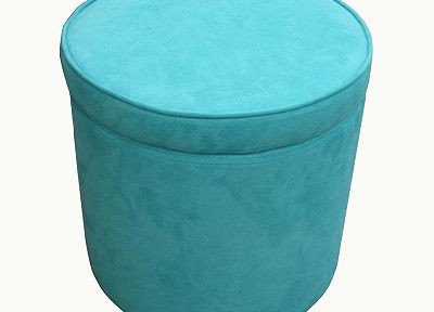 Microsuede Storage Ottoman