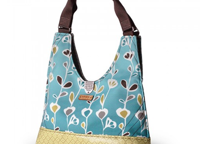 Inhabit Reagan Stencil in Aqua Handbag