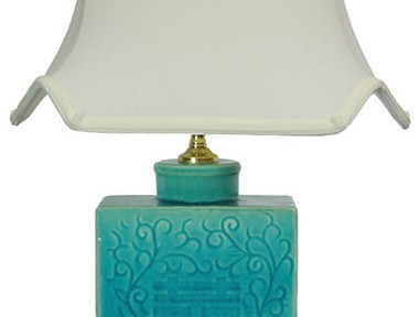 19.5-inch Turquoise Vase Lamp