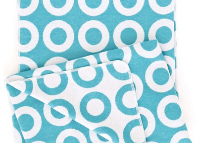 Pine Cone Hill Ring Aqua Throw Blanket