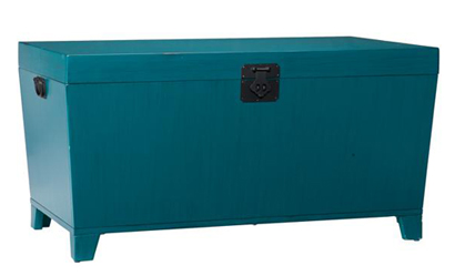 Turquoise Pyramid Trunk Coffee Table