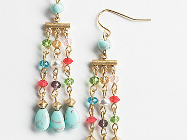 Lauren By Ralph Lauren Beaded Chandelier Earrings