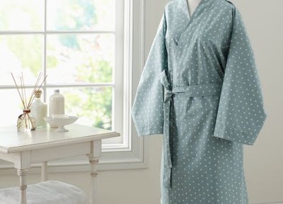 Polka Dot Organic Kimono Robe