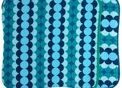 Jonathan Adler Laptop Sleeve Blue Circles