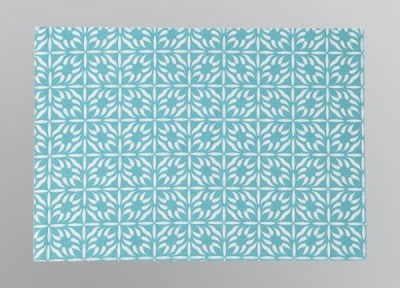 Essential Home Blue Tile Fabric Placemat