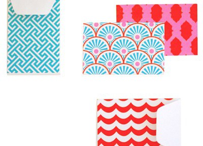 Turquoise & Tangerine Gift Enclosure Cards