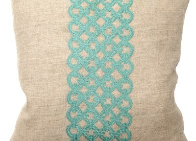 Link Turquoise Embroidery Pillow Pair