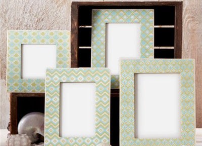 Watercolor Ikat Picture Frame