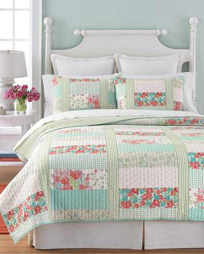 Aqua & Coral Patchwork Posey Quilt | Everything Turquoise