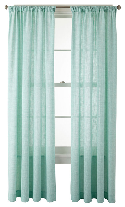 Covington Square Rod-Pocket Cotton Curtain Panel