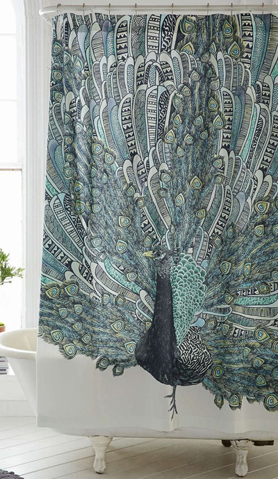 Pavo Peacock Shower Curtain