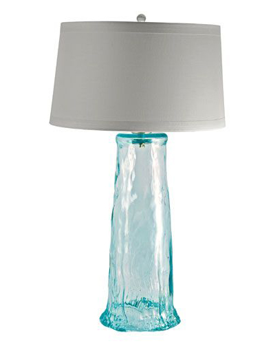 Recycled Clear Glass Waterfall Table Lamp