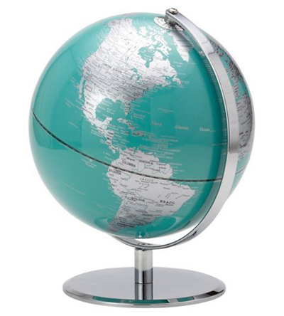 Teal Latitude Globe