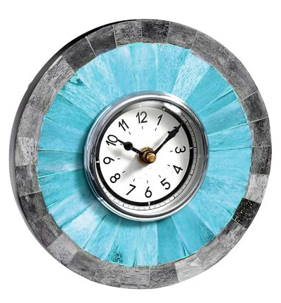 Turquoise Bone Desktop Clock