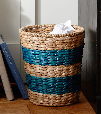 Savannah Color Striped Waste Baskets