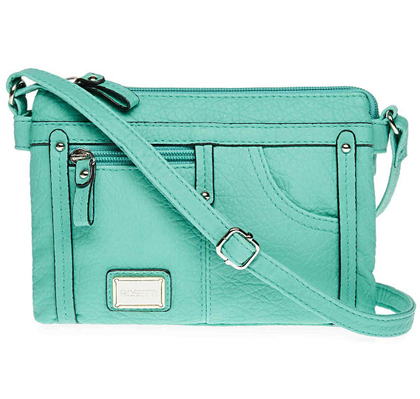 Turquoise Cash and Carry Mini Selena Crossbody Bag