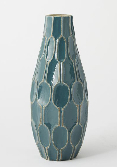 Blue Lagoon Linework Vase