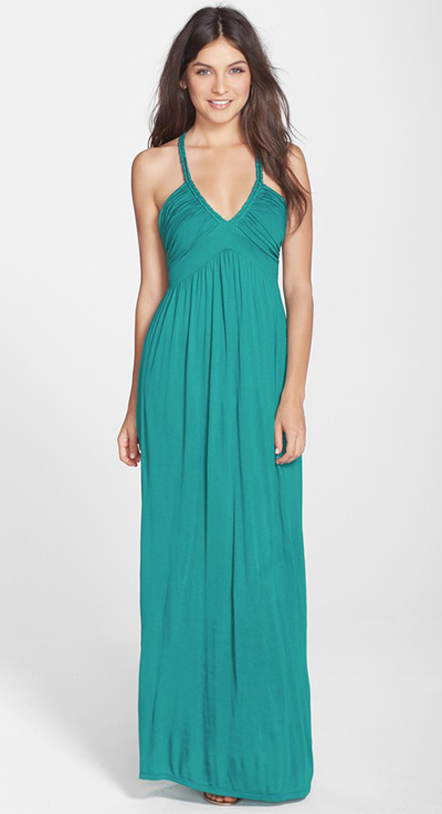 Braided Strap Jersey Maxi Dress | Everything Turquoise