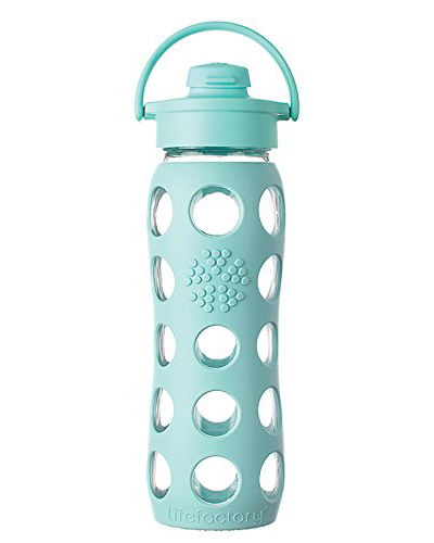 Lifefactory Turquoise Glass Bottle