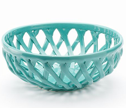 Turquoise Aqua Bread Basket