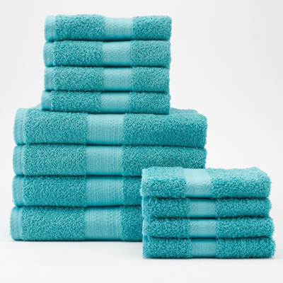 12-pc. Bath Towel Value Pack in Light Teal