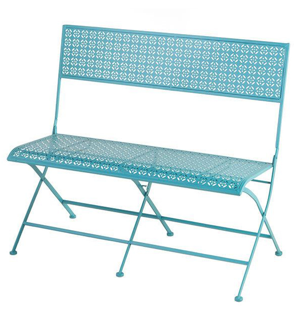 Turquoise Punch Pattern Bench