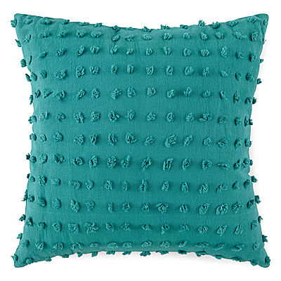 Chenille Dot Square Decorative Pillow
