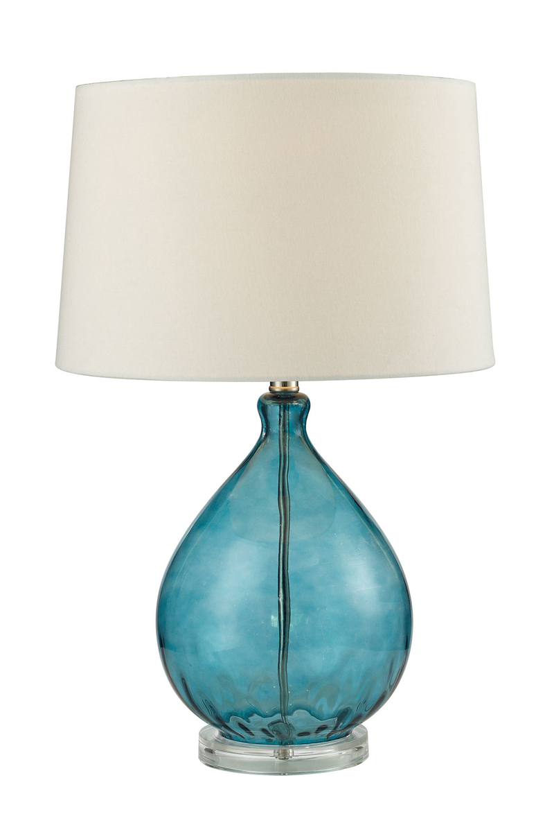 Dimond Wayfarer Glass Teal Table Lamp