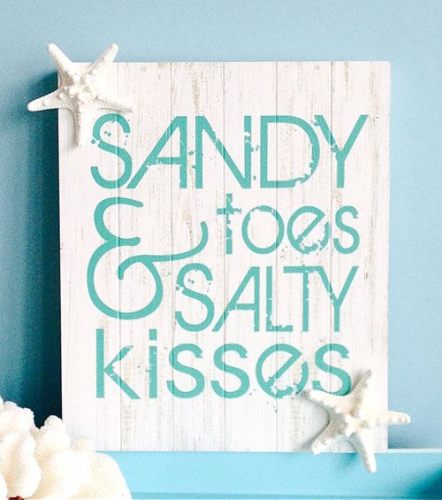 Sandy Toes & Salty Kisses Wall Hanging