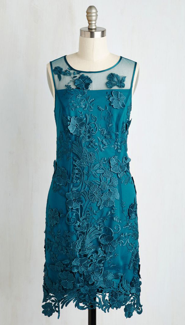 Soiree of Life Dress in Teal