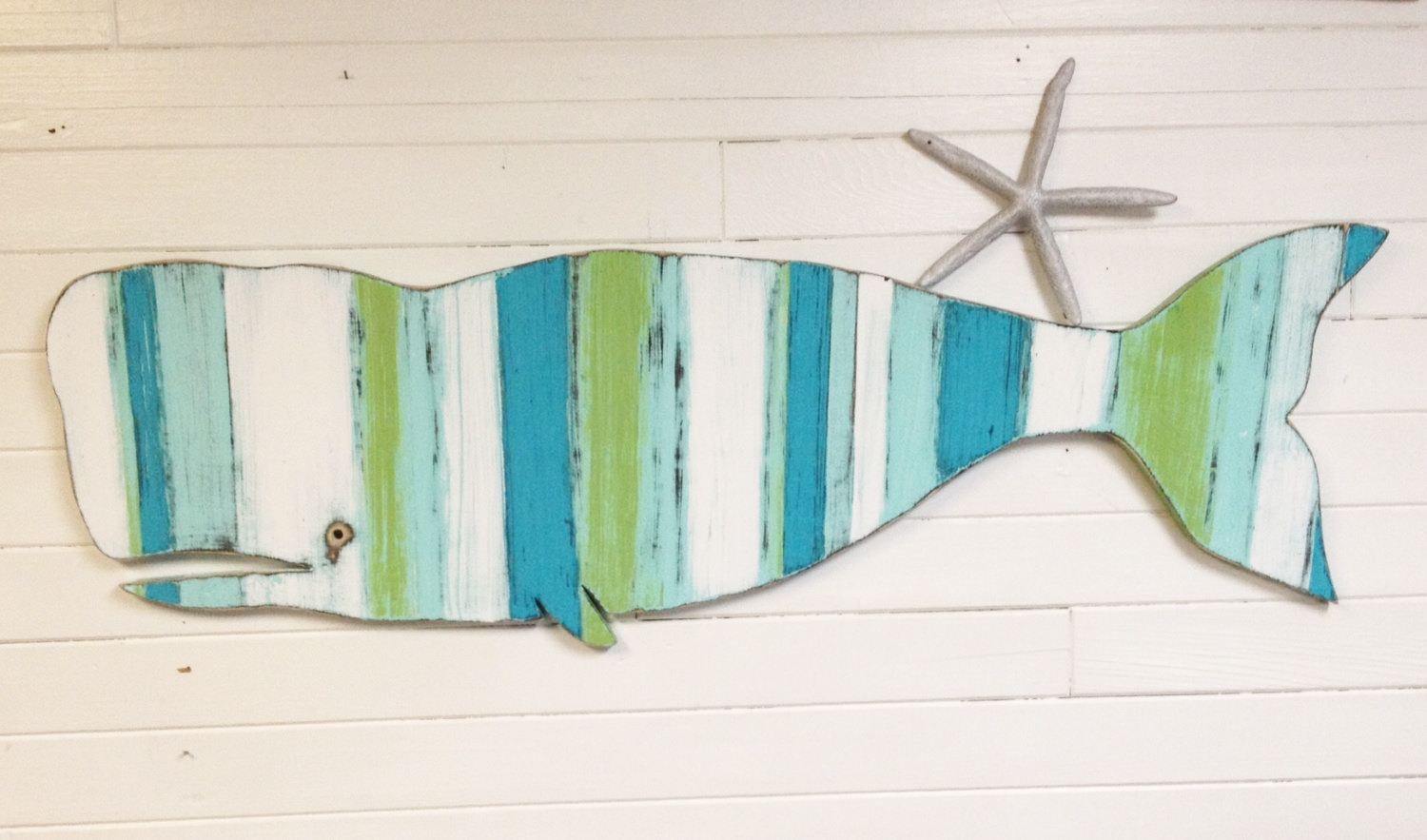 Striped Whale Sign