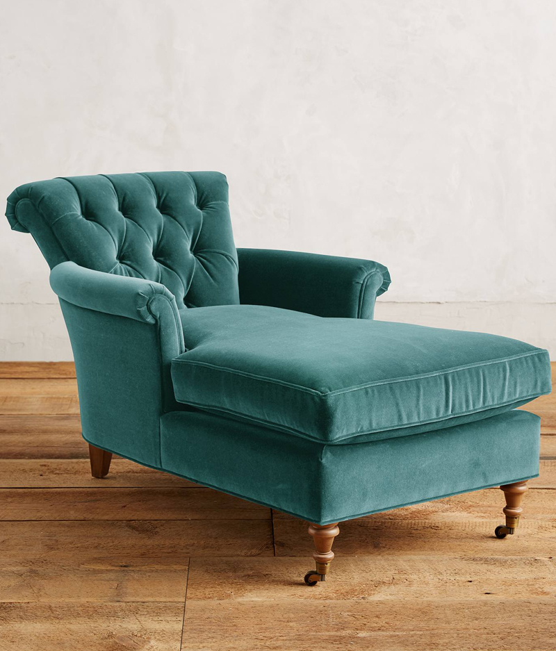 Turquoise chaise deals