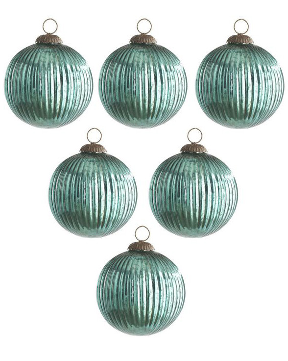 Aqua Classy & Glassy Ornaments
