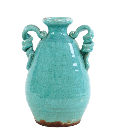 Ceramic Tuscan Turquoise Vase