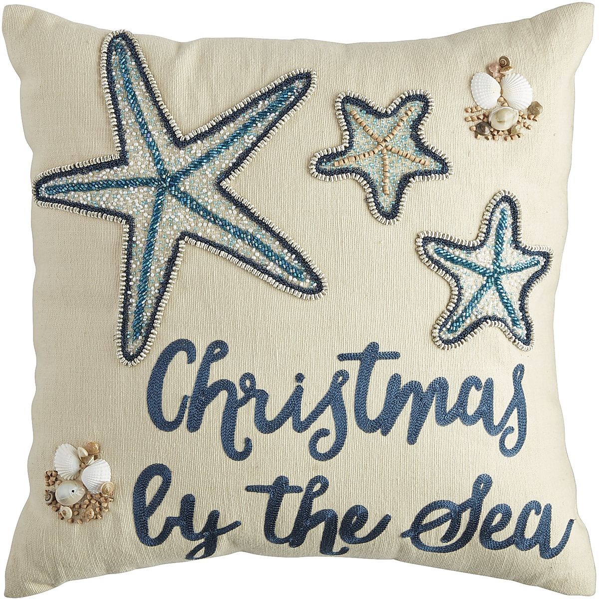 Coastal Christmas by the Sea Pillow