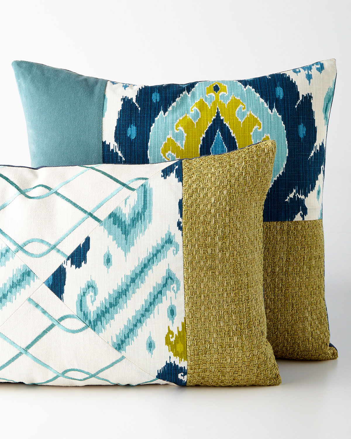 Eastern Accents Blue Patch Pillows