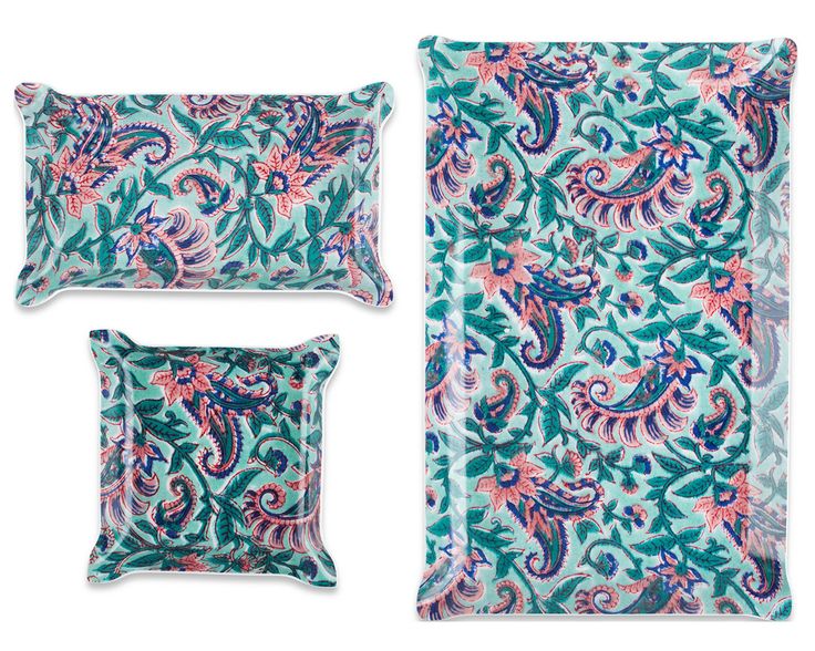 Paisley Floral Trays