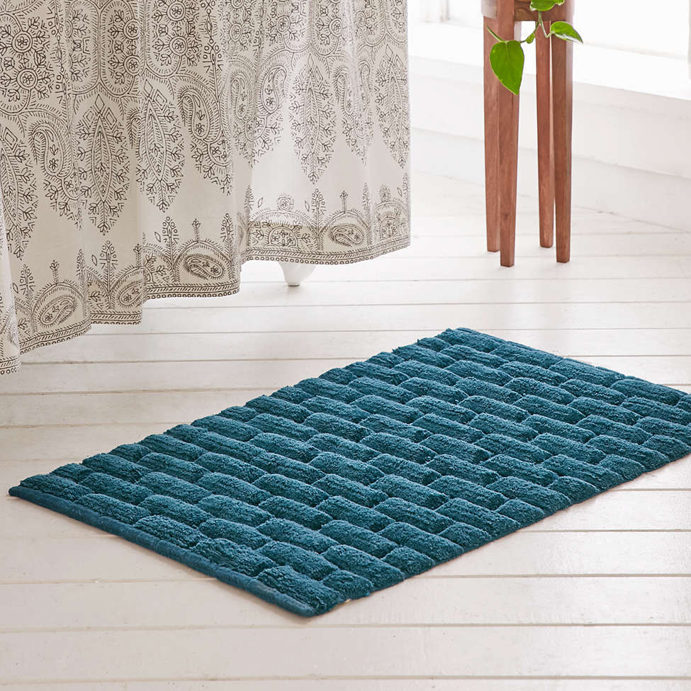 teal bath mat