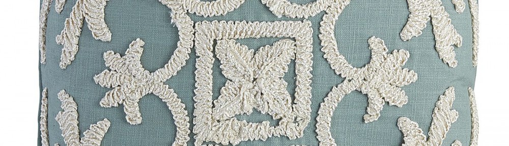 Coastal Embroidered Pillow