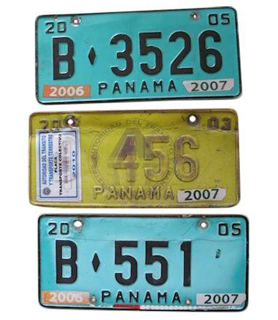 Decorative License Plates From Panama