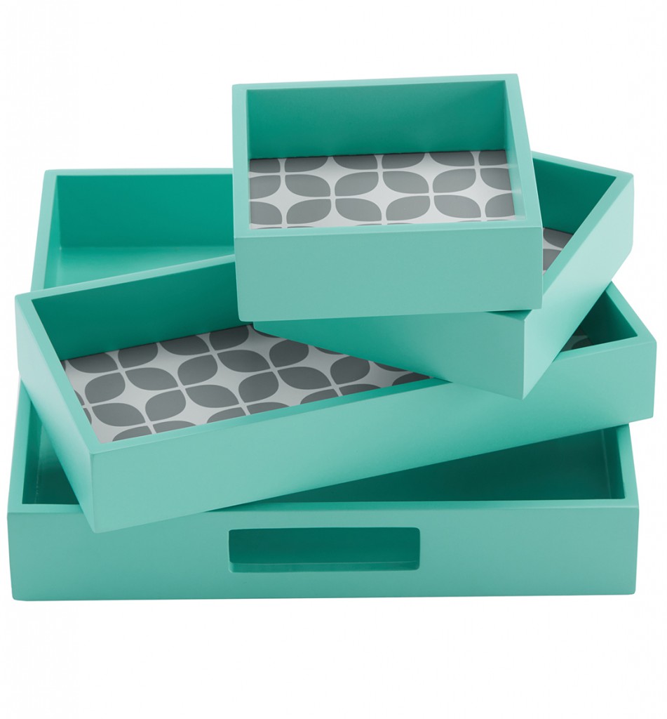 Teal Elena 4 Piece Decorative Tray Set Everything Turquoise   Teal Elena 4 Piece Decorative Tray Set 951x1024 