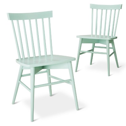 Windsor Dining Chair Set in Mint