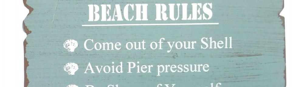 Wooden "Beach Rules" Sign