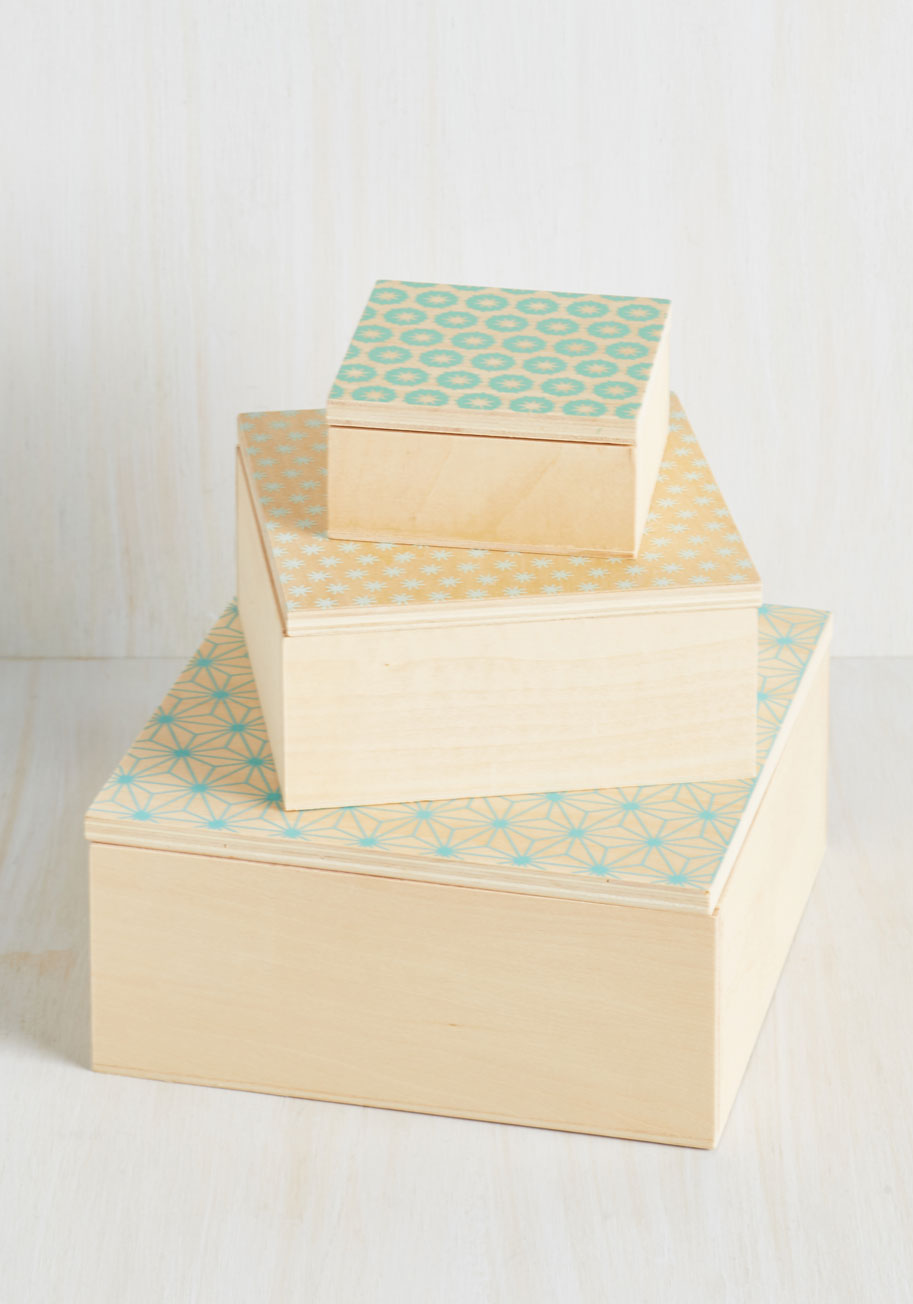Wooden Keepsake Box Set