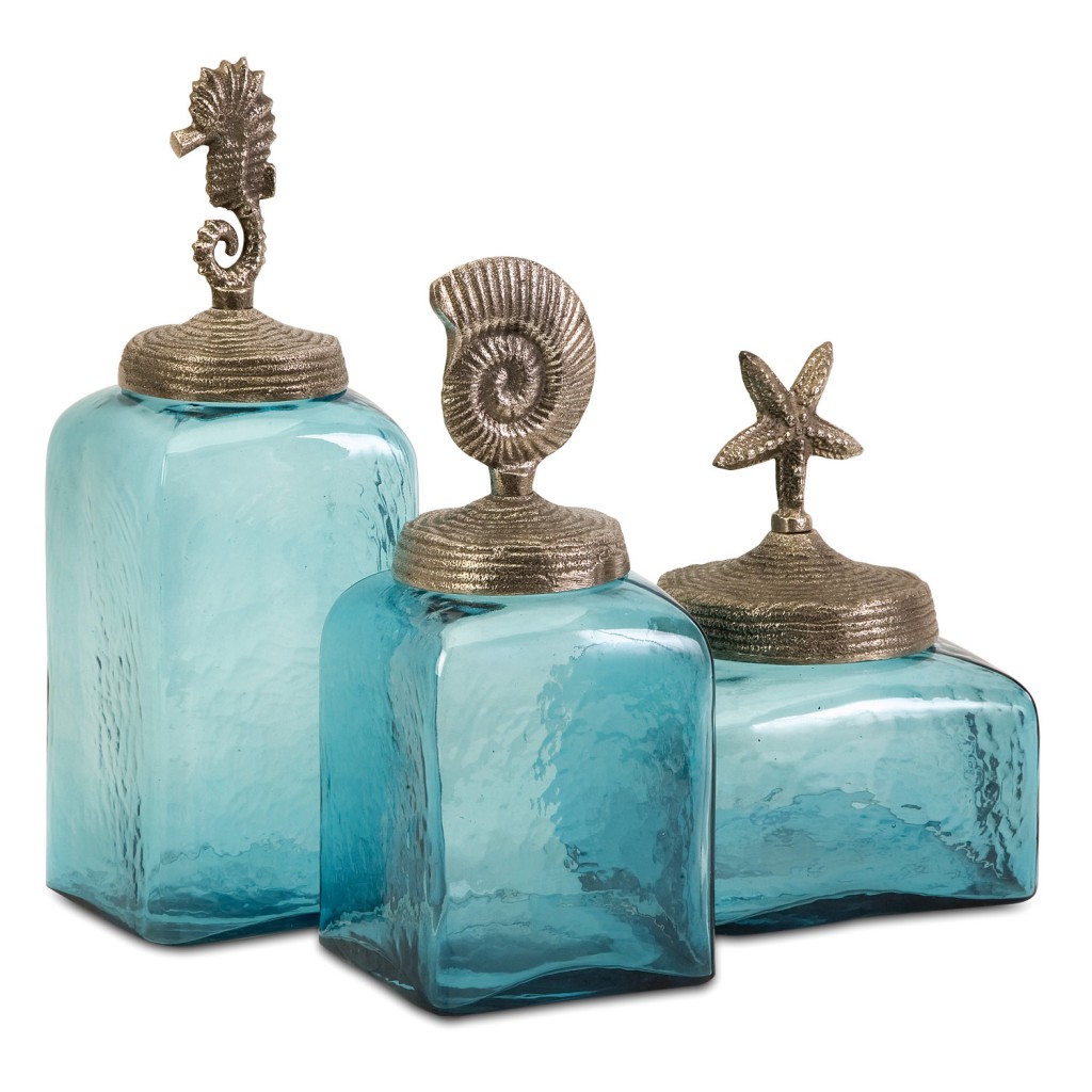 Blue 3-Piece Sea Life Jar Set