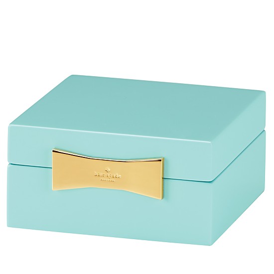 Kate Spade Turquoise Garden Drive Square Jewelry Box