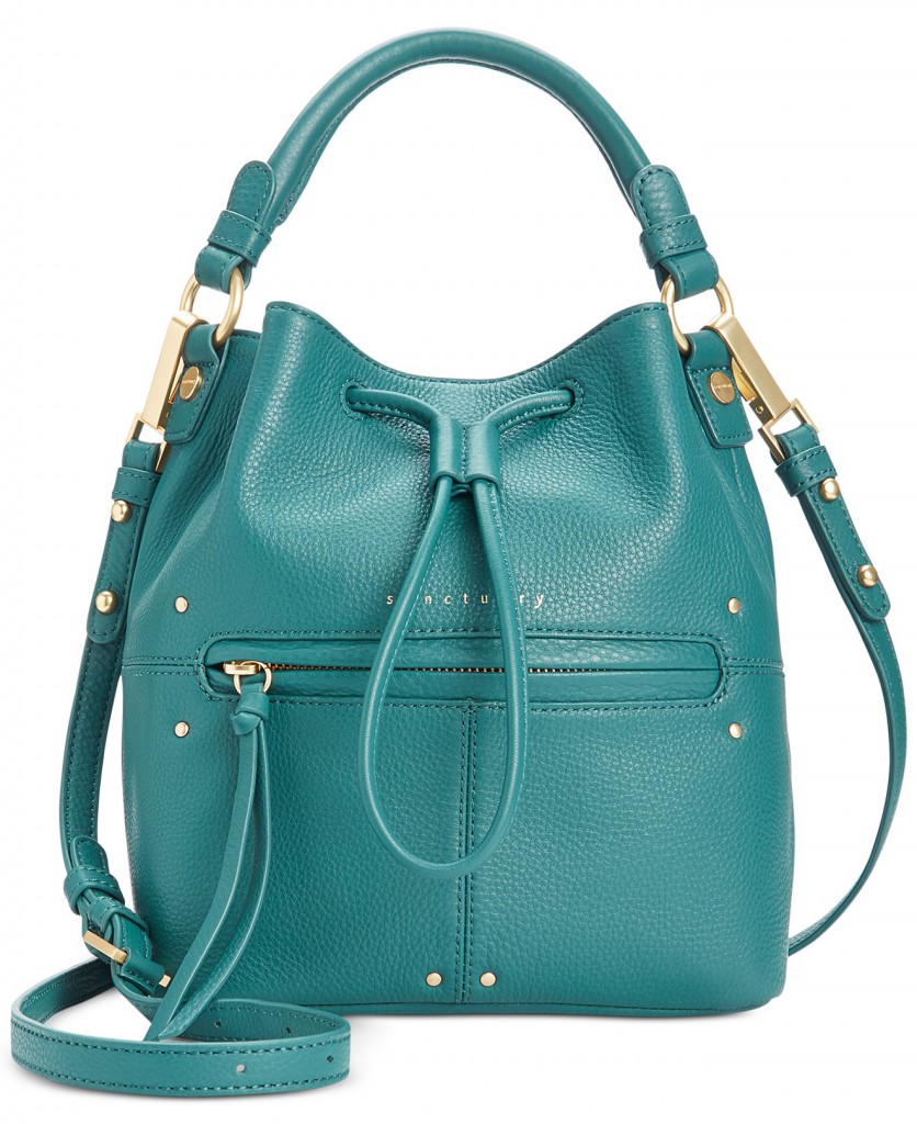 Sanctuary Leather Drawstring Small Bucket Bag | Everything Turquoise