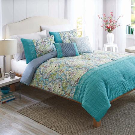 Watercolor Damask 5-Piece Bedding Comforter Set