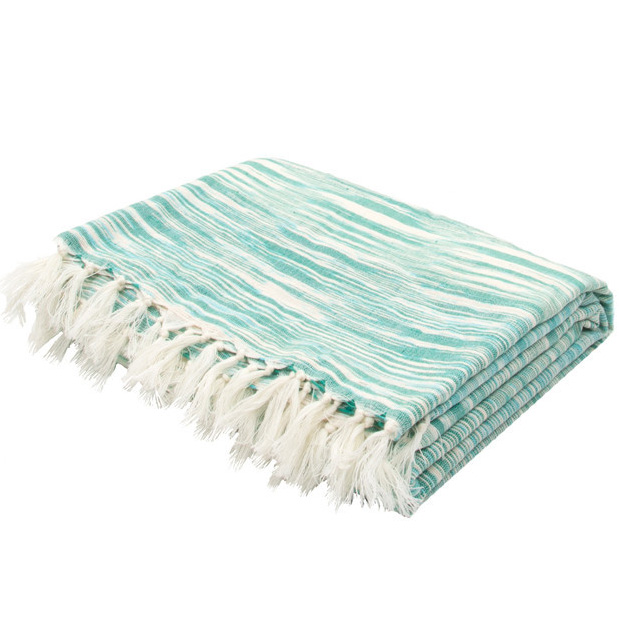 Essential Throw in Porcelain Green & Turtle Dove
