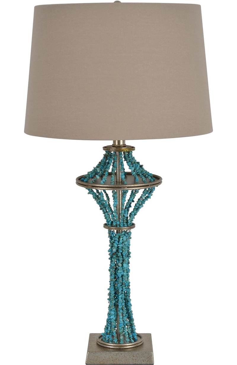 Turquoise Garland Table Lamp